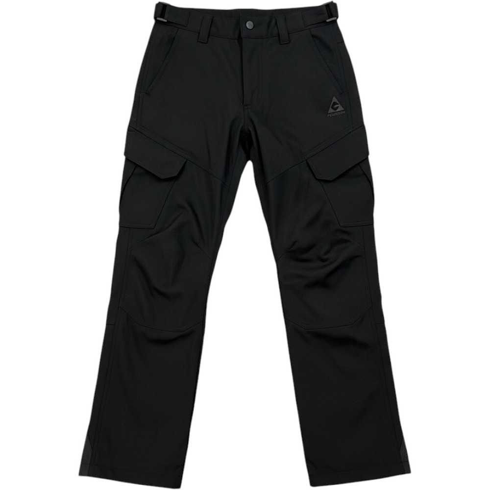 Gerry Mens Small Black Fleece Lined Softshell Cargo Hiking Pants 1306763